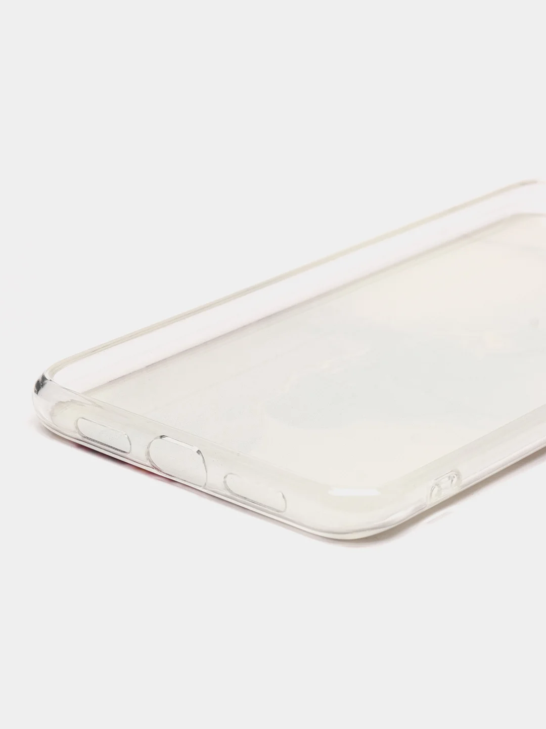 Красный силиконовый чехол на Xiaomi Mi 8 / Сяоми Ми 8 прозрачный, с рисунком, защита камеры