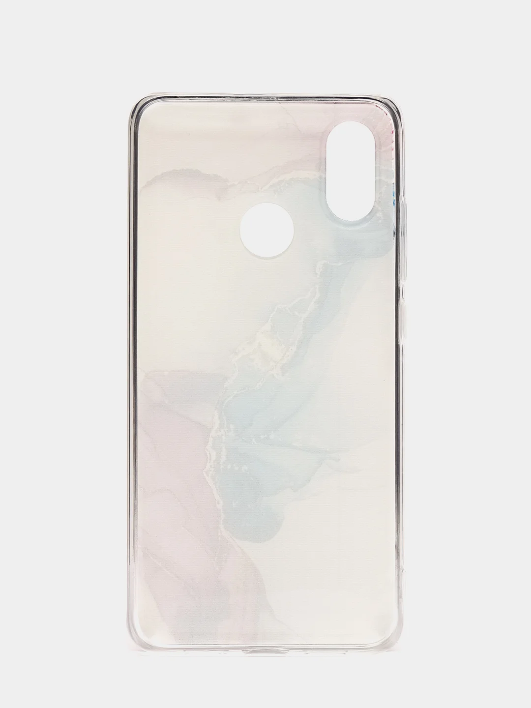 Красный силиконовый чехол на Xiaomi Mi 8 / Сяоми Ми 8 прозрачный, с рисунком, защита камеры