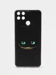 Черный силиконовый чехол на Realme Narzo 50A / Реалми Нарзо 50А с рисунком, защита камеры