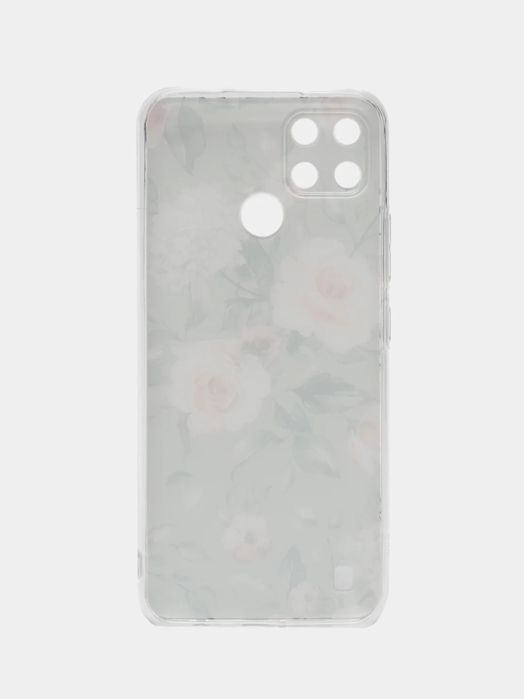 Кораллово-розовый силиконовый чехол на Oppo Realme C21Y/C25Y / Оппо Реалми C21Y/C25Y прозрачный, с рисунком