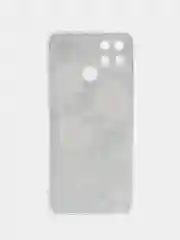 Кораллово-розовый силиконовый чехол на Oppo Realme C21Y/C25Y / Оппо Реалми C21Y/C25Y прозрачный, с рисунком