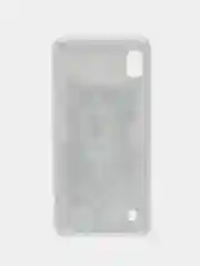 Молочный силиконовый чехол на Samsung Galaxy A10 / Самсунг А10 прозрачный с рисунком, защита камеры