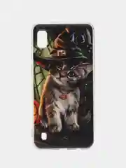 Медный силиконовый чехол на Samsung Galaxy A10 / Самсунг А10 прозрачный с рисунком, защита камеры