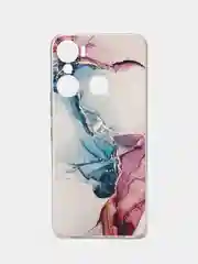 Ледяной силиконовый чехол на Infinix Hot 12 Pro / Инфиникс Хот 12 Про с рисунком, защита камеры