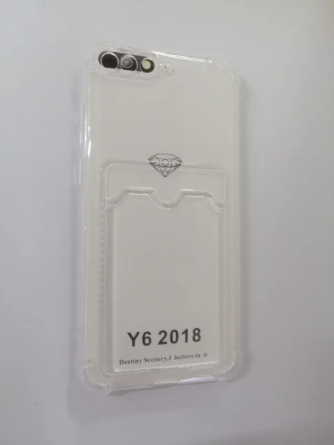 Чехол силиконовый с кармашками для карт, пропуска, для Huawei 10I/10Lite/20i/Y6 2018/Y6 2019