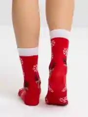 Багровый носки Stereo Socks женские с принтом