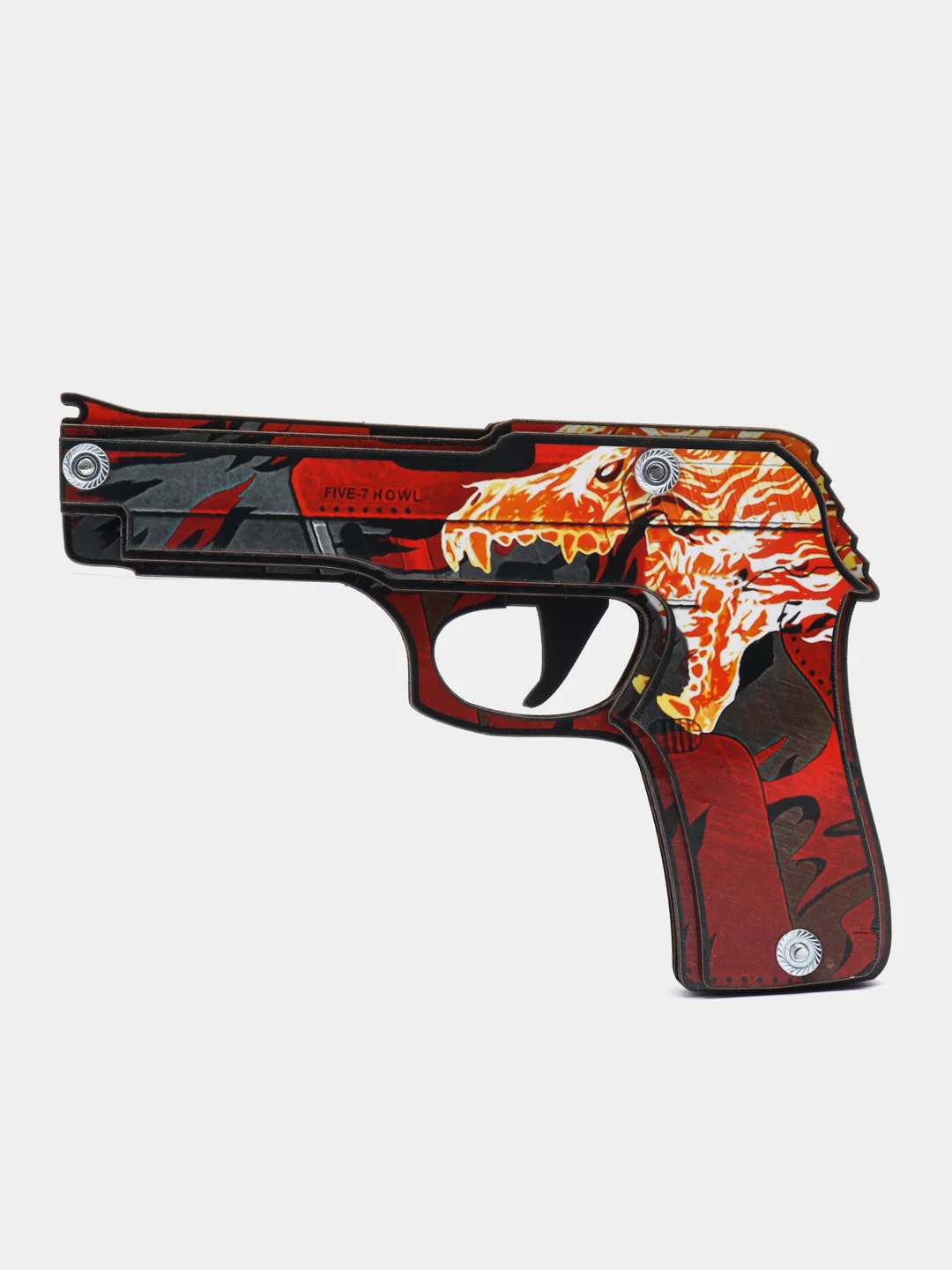 Красный пистолет резинкострел из игры CS GO, деревянный