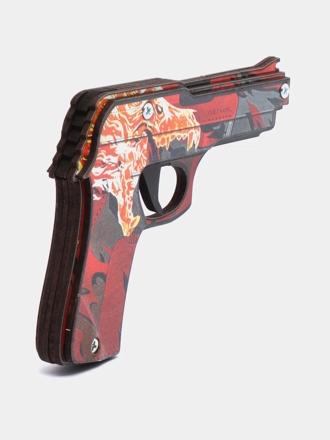 Красный пистолет резинкострел из игры CS GO, деревянный