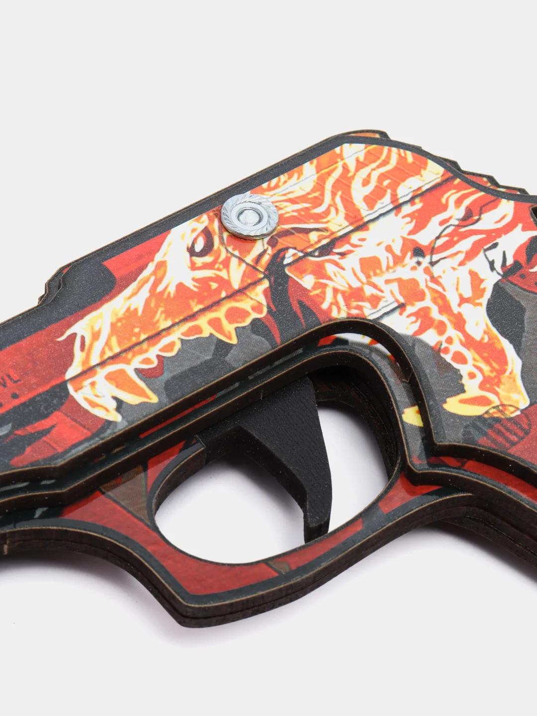 Красный пистолет резинкострел из игры CS GO, деревянный