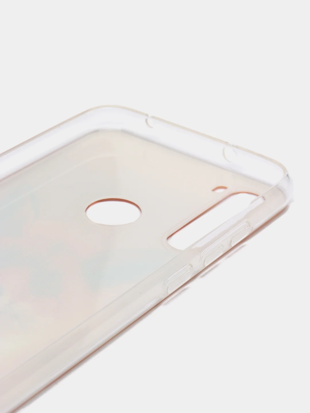 Оранжевый силиконовый чехол на Xiaomi Redmi Note 8T / Сяоми Редми Нот 8T прозрачный, с рисунком