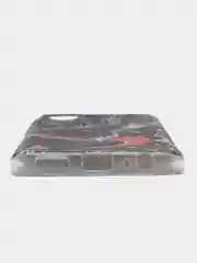 Коричневый силиконовый чехол на Infinix HOT 11S NFC / Инфиникс Хот 11S NFC прозрачный, с рисунком