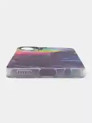 Пурпурный чехол на Tecno Spark 9 Pro / Текно Спарк 9 Про прозрачный, с рисунком, защита камеры