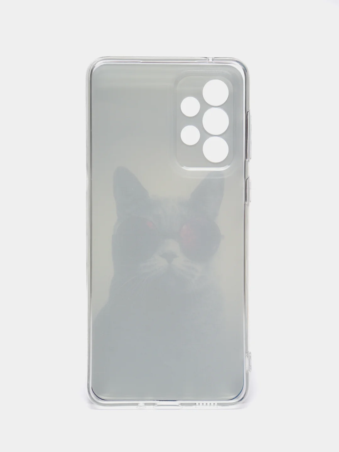 Синий меланж чехол на Samsung Galaxy A33 5G / Галакси А33 5G прозрачный, с рисунком, защита камеры