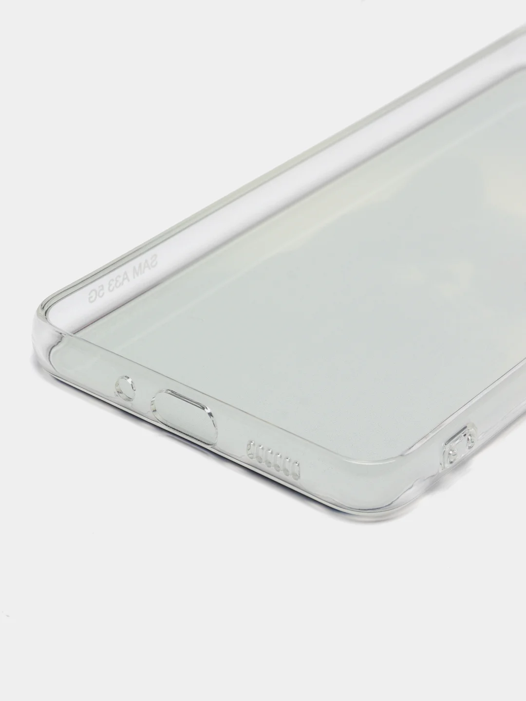 Синий меланж чехол на Samsung Galaxy A33 5G / Галакси А33 5G прозрачный, с рисунком, защита камеры