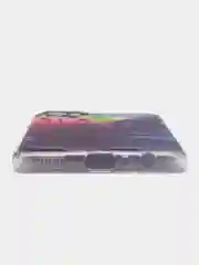 Пурпурный чехол силиконовый на Samsung Galaxy A23 / Самсунг А23 прозрачный с рисунком, защита камеры