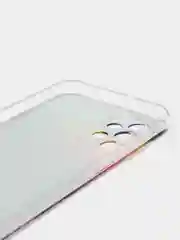 Пурпурный чехол силиконовый на Samsung Galaxy A23 / Самсунг А23 прозрачный с рисунком, защита камеры