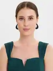 Черный серьги новогодние кольца, пуссеты, вечерние сережки