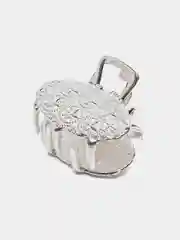 Серебряный заколка краб для волос, крабик маленький, металл, 2,5 см, 2 штуки