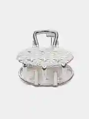 Серебряный заколка краб для волос, крабик маленький, металл, 2,5 см, 2 штуки
