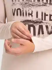 Бежевый меланж лонгслив, футболка с длинным рукавом, Lilians
