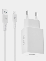 Зарядное устройство для телефона ROCKET Base 10,5W, USB-A + кабель USB-A / Micro-USB