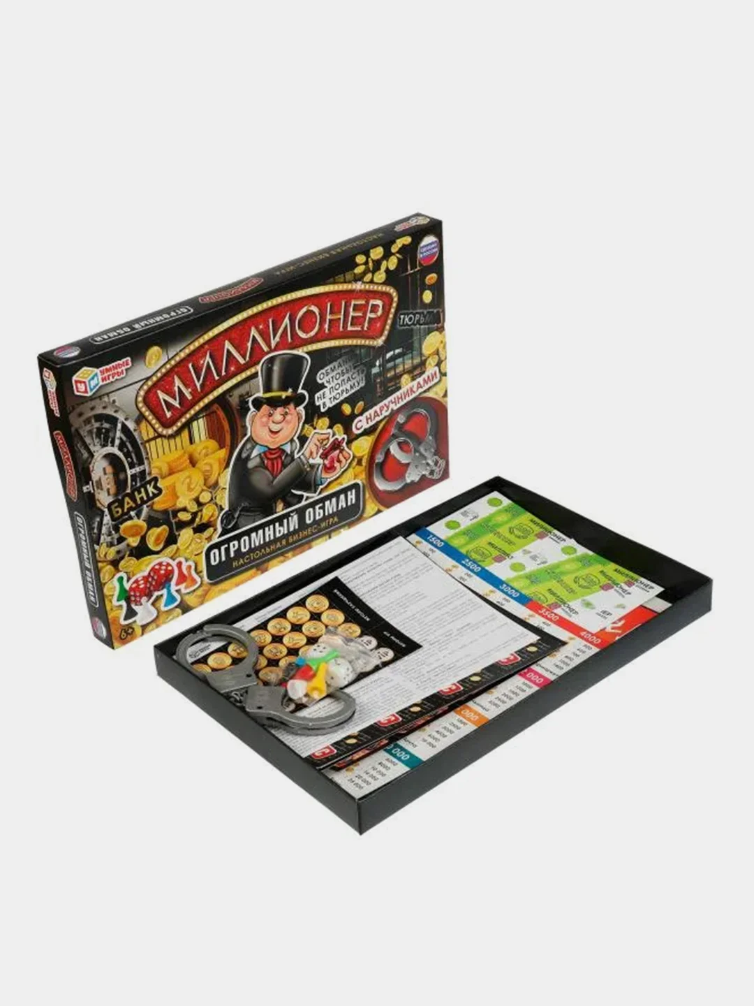 Настольная игра Умные игры Миллионер Огромный обман, с наручниками