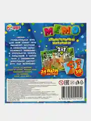 Настольная игра Умные игры  Мемо Удивительные животные, 2 в 1