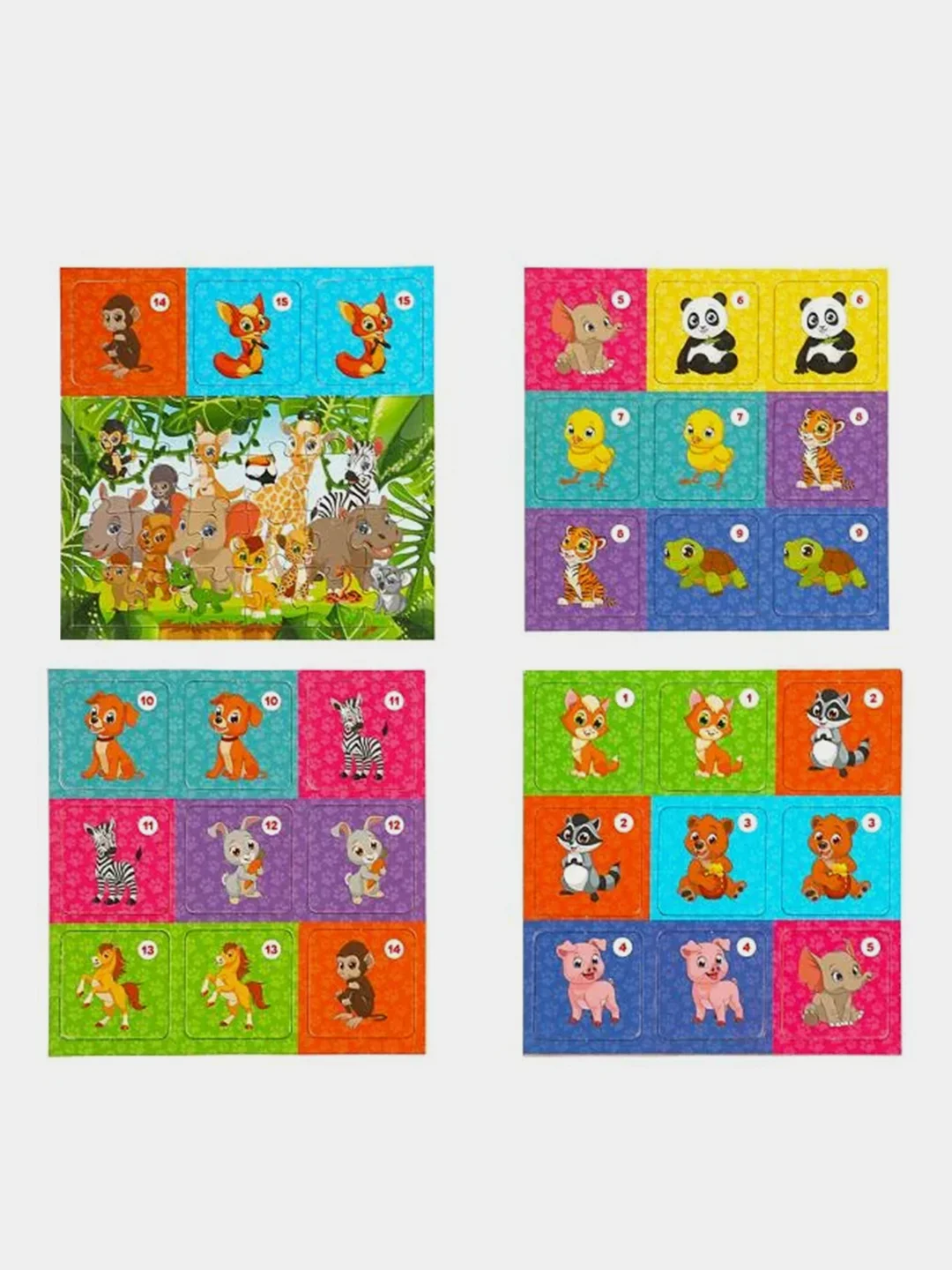 Настольная игра Умные игры Мемо Удивительные животные, 2 в 1