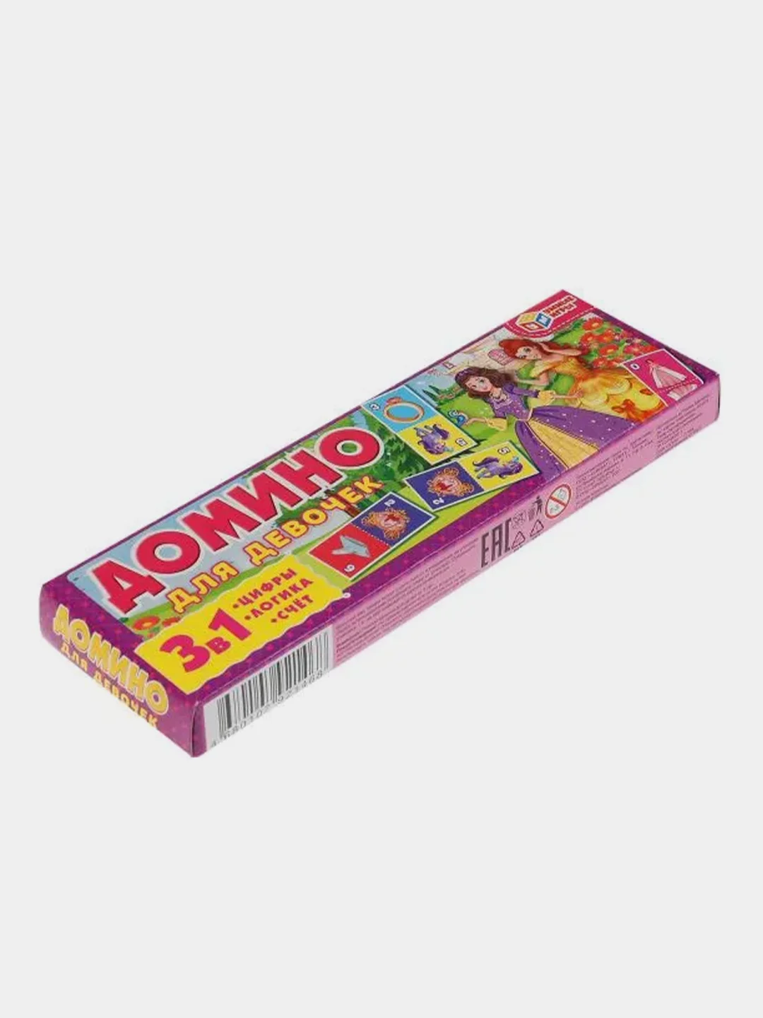 Настольная игра Умные игры Домино для девочек, пластиковое, 3 в 1