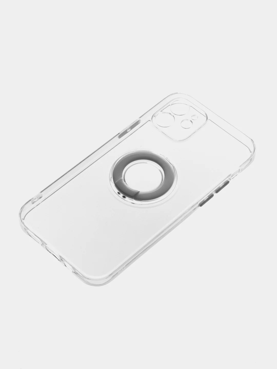 Чехол для iPhone 12 (Айфон 12), прозрачный, противоударный, с подставкой