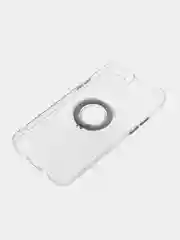 Чехол для iPhone 12 (Айфон 12), прозрачный, противоударный, с подставкой