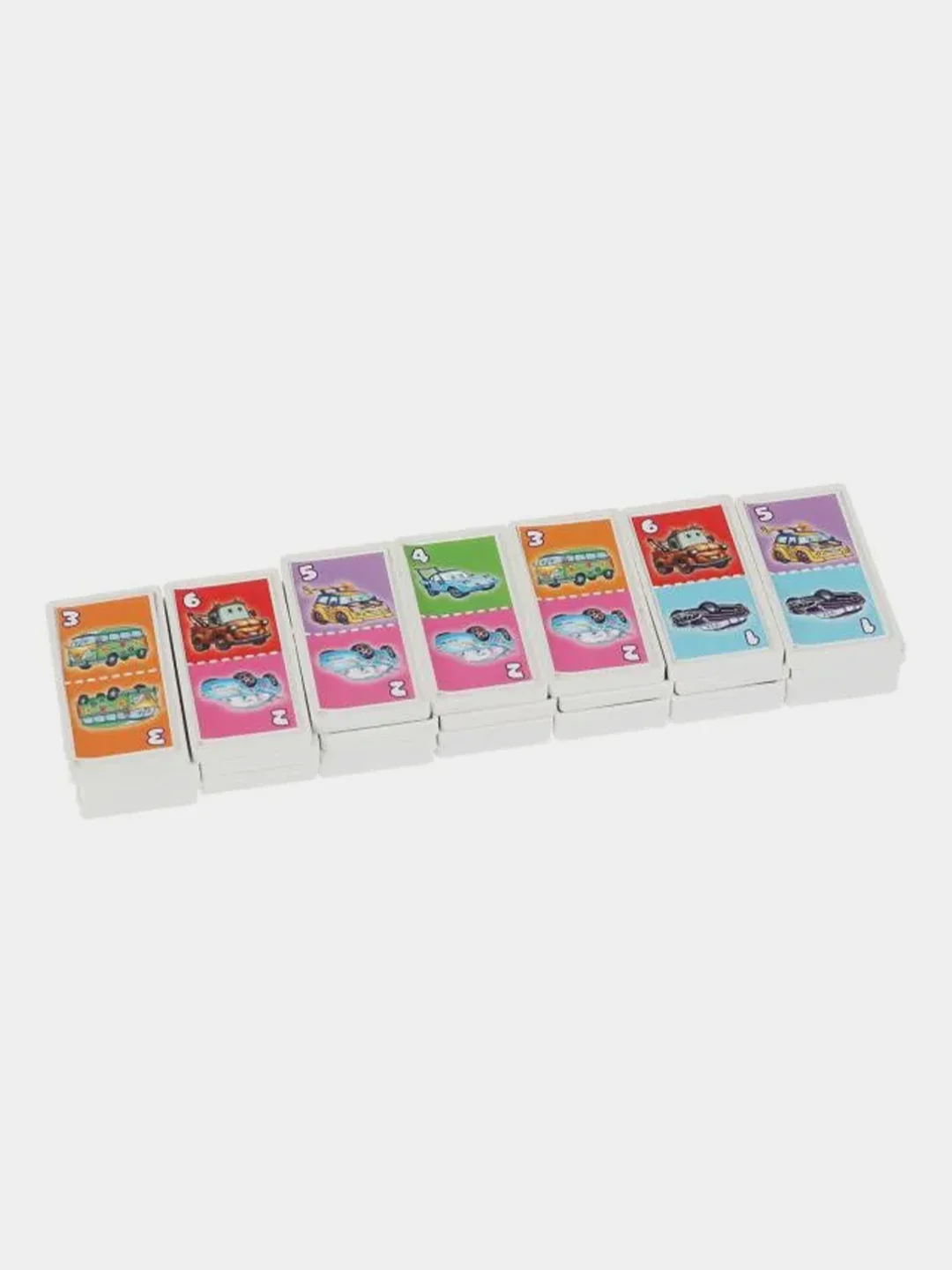 Настольная игра Умные игры Домино Машинки, пластиковое, 3 в 1