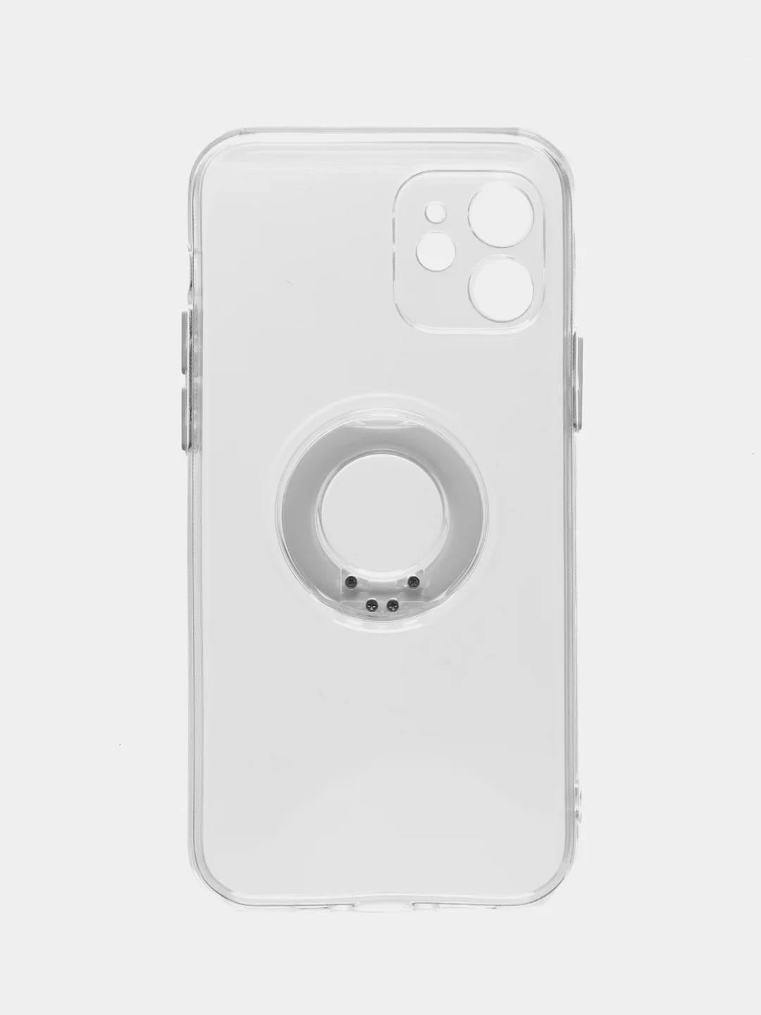 Чехол для iPhone 12 (Айфон 12), прозрачный, противоударный, с подставкой
