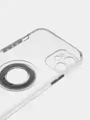 Чехол для iPhone 12 (Айфон 12), прозрачный, противоударный, с подставкой