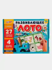 Настольная игра Умные игры Лото Синий трактор,   с пластиковыми карточками