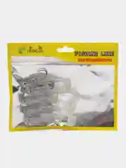 Серебряный силиконовая приманка с крючком, 5 штук, 8 см, 13 г