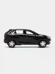 Черный машина LADA XRAY, 12 см, Технопарк, открываются передние двери и багажник, металлическая