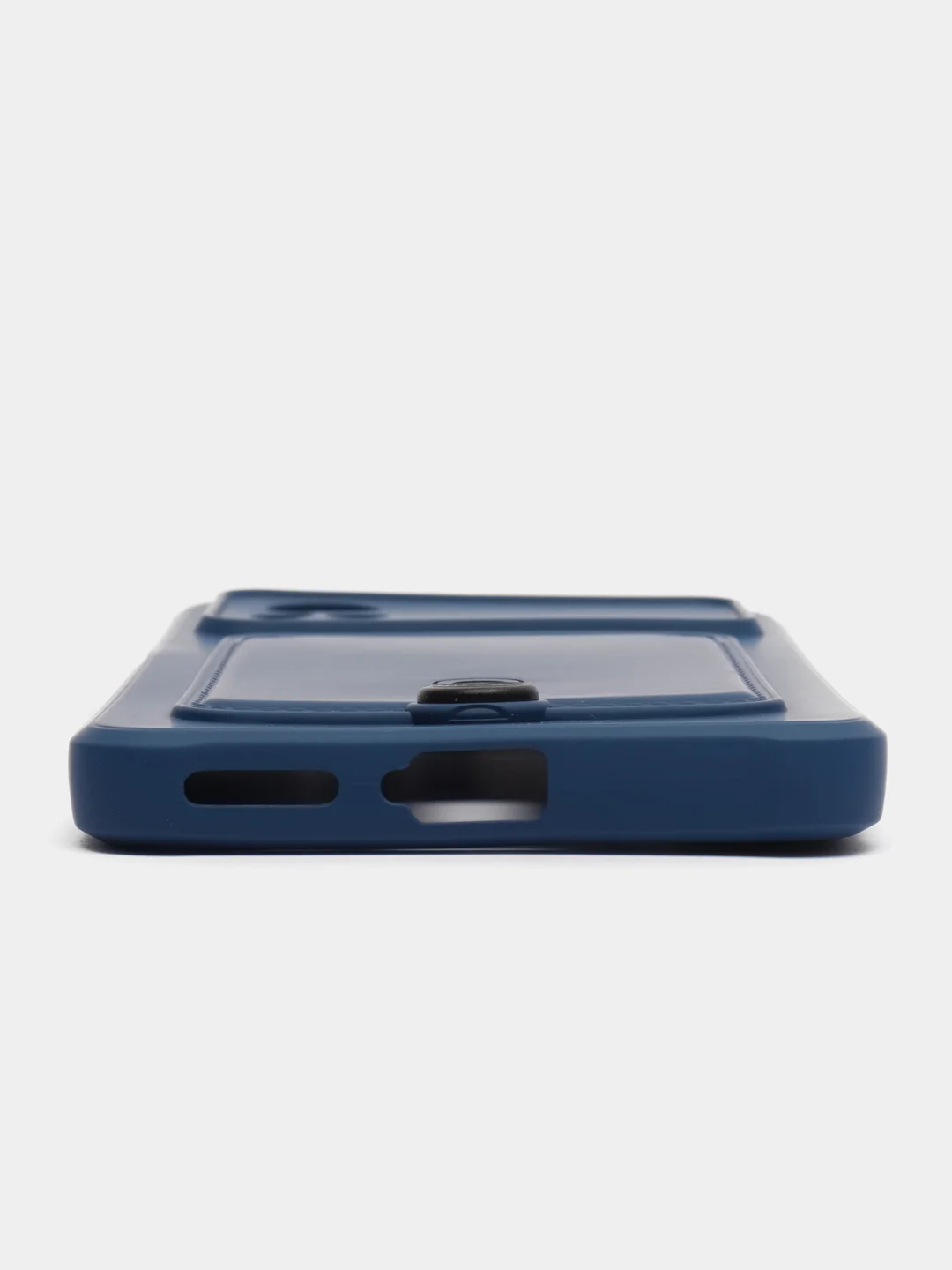 Синий чехол Xiaomi Poco X4 Pro (Сяоми Поко Х4 Про), силиконовый, с карманом для карты