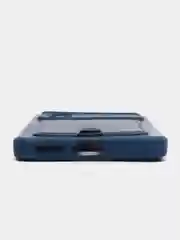 Синий чехол Xiaomi Poco X4 Pro (Сяоми Поко Х4 Про), силиконовый, с карманом для карты