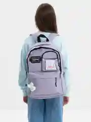 Лавандовый школьный рюкзак с карманом