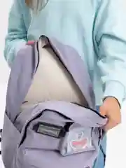 Лавандовый школьный рюкзак с карманом