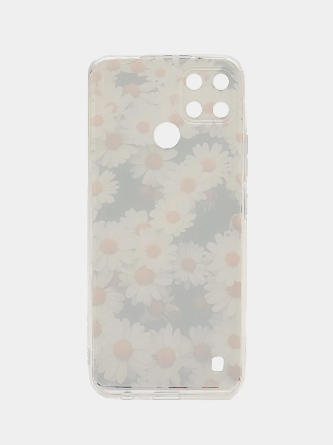 Золотой силиконовый чехол на Oppo Realme C21Y/C25Y / Оппо Реалми C21Y/C25Y прозрачный, с рисунком