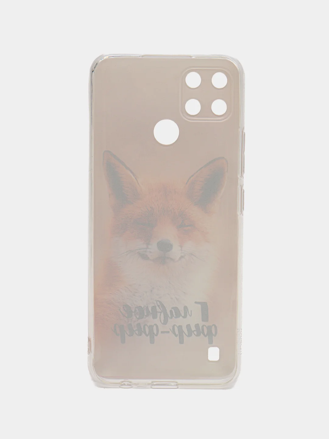Оранжевый силиконовый чехол на Oppo Realme C21Y/C25Y / Оппо Реалми C21Y/C25Y прозрачный, с рисунком