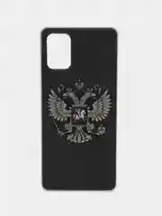 Приглушённый хаки чехол на Samsung Galaxy A71 4G / Самсунг А71 4G прозрачный, с рисунком, защита камеры