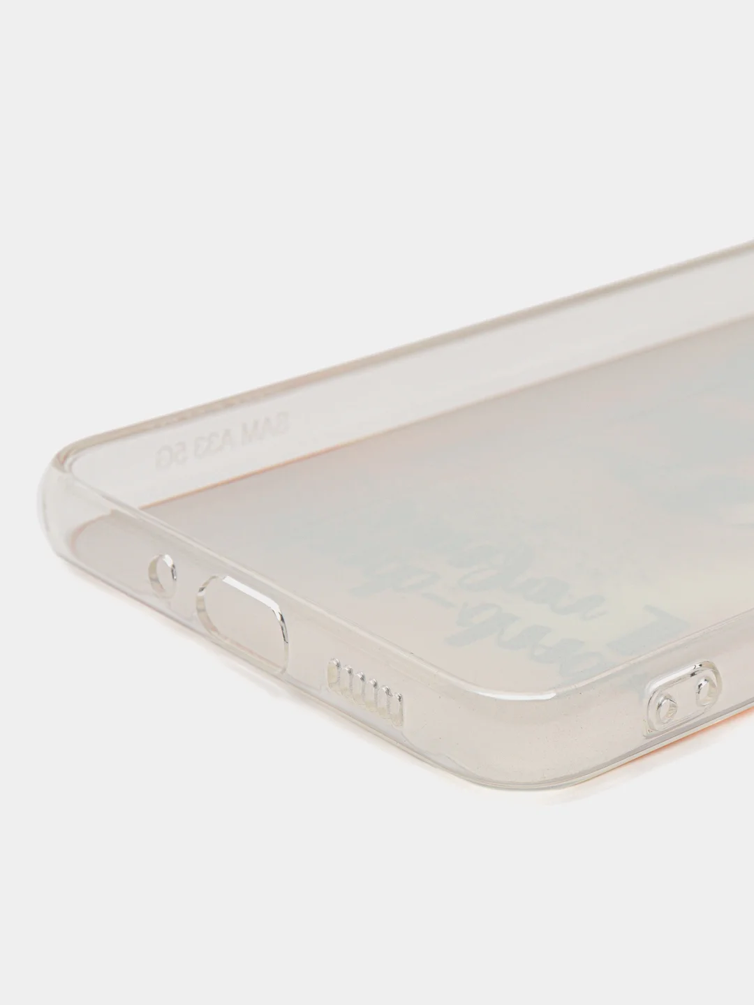 Оранжевый чехол на Samsung Galaxy A33 5G / Галакси А33 5G прозрачный, с рисунком, защита камеры