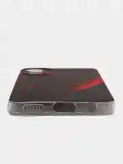 Красный чехол на Tecno Spark 9 Pro / Текно Спарк 9 Про прозрачный, с рисунком, защита камеры