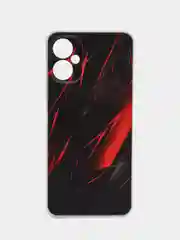 Красный чехол на Tecno Spark 9 Pro / Текно Спарк 9 Про прозрачный, с рисунком, защита камеры