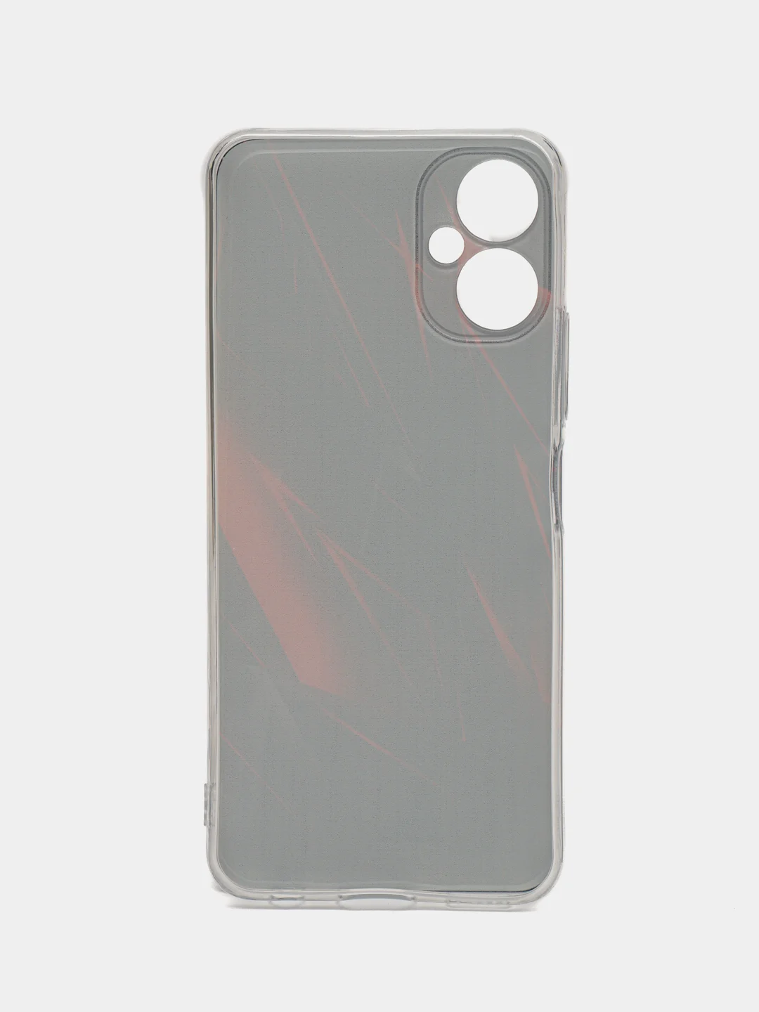 Красный чехол на Tecno Spark 9 Pro / Текно Спарк 9 Про прозрачный, с рисунком, защита камеры