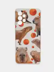 Терракотовый чехол на Samsung Galaxy A33 5G / Галакси А33 5G прозрачный, с рисунком, защита камеры