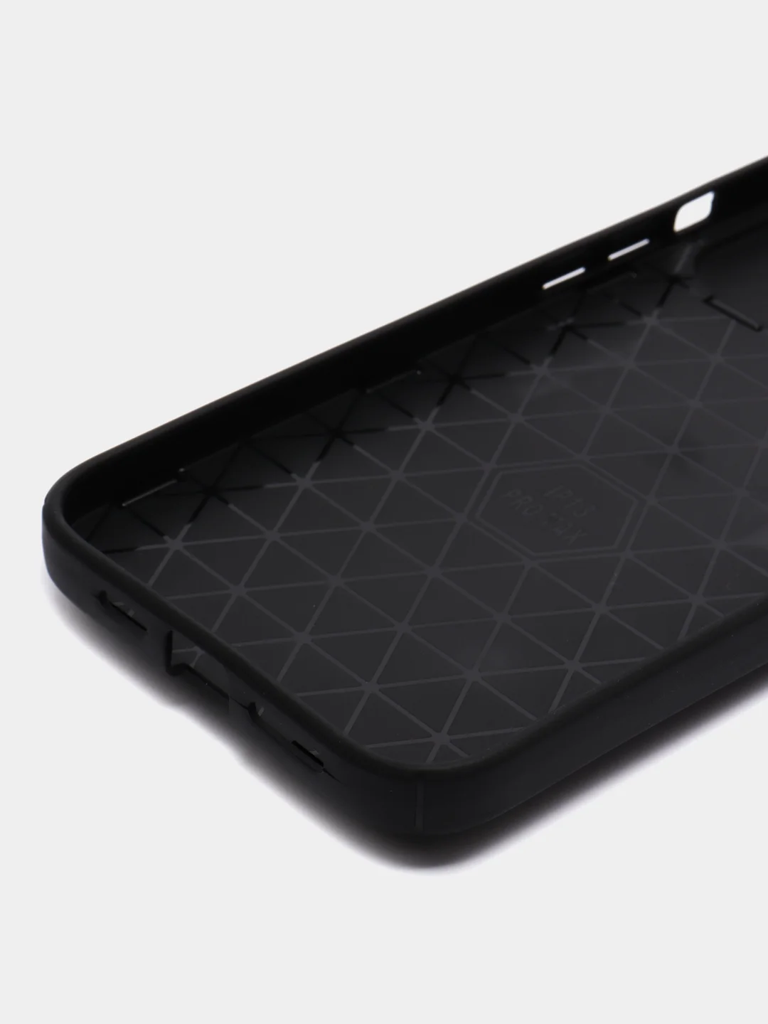 Черный чехол на айфон (iPhone) 11 12 13 / 14 Pro Max Plus силиконовый с подставкой